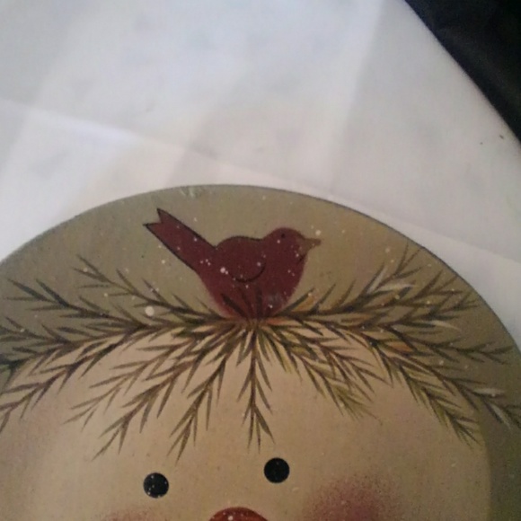 Signed Donna White Wood Composite Small Plate - Picture 3 of 6